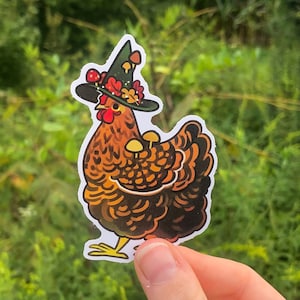 Witchy Wyandotte Chicken Sticker