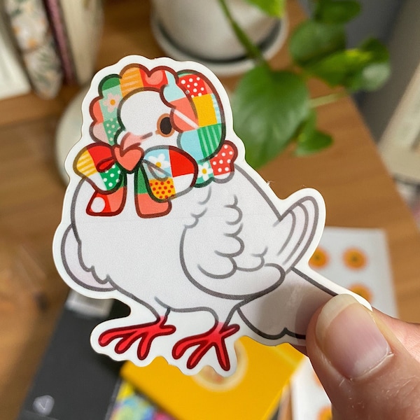 White Dove ~ Birds in Bonnets Sticker