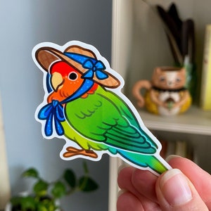 Peach-faced Lovebird ~ Birds in Bonnets
