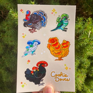 Mushroom Bird Sticker Sheet