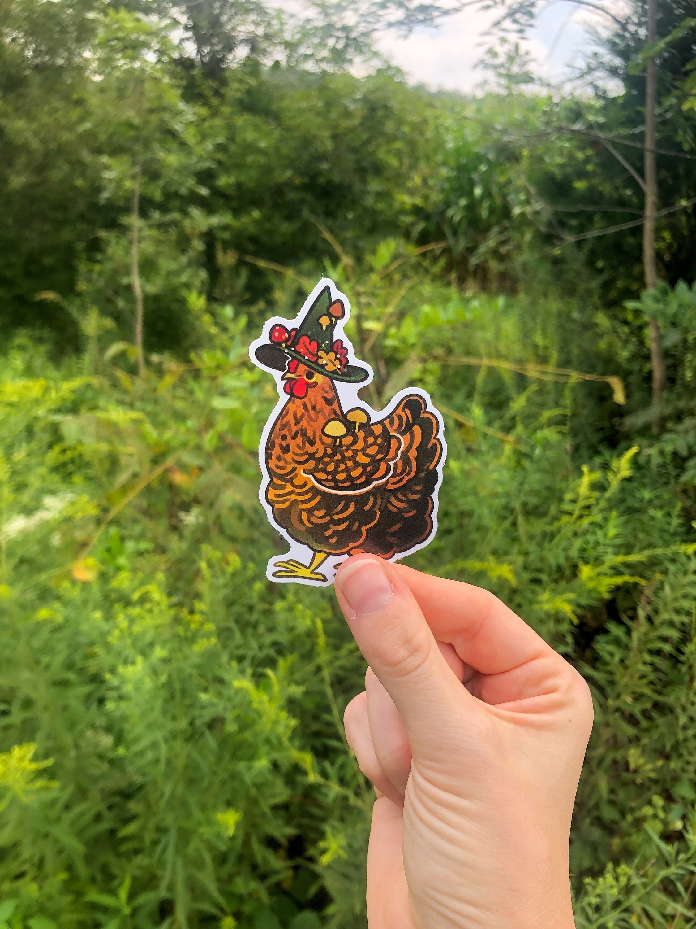Witchy Wyandotte Chicken Sticker