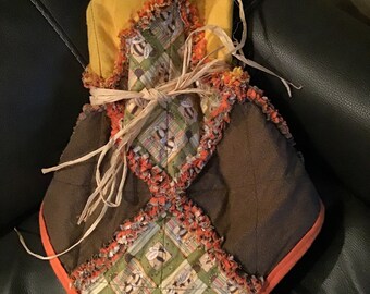 Rag quilt made from kit.