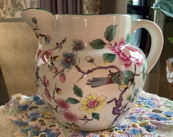 Large Yellow Dorothy Pitcher By James Kent Ltd. England 1945