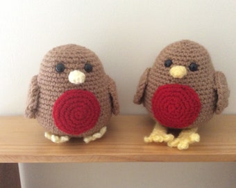 Robin Crochet pattern, PDF file. Christmas robin pattern, Robin soft toy, Suitable for beginner crocheters