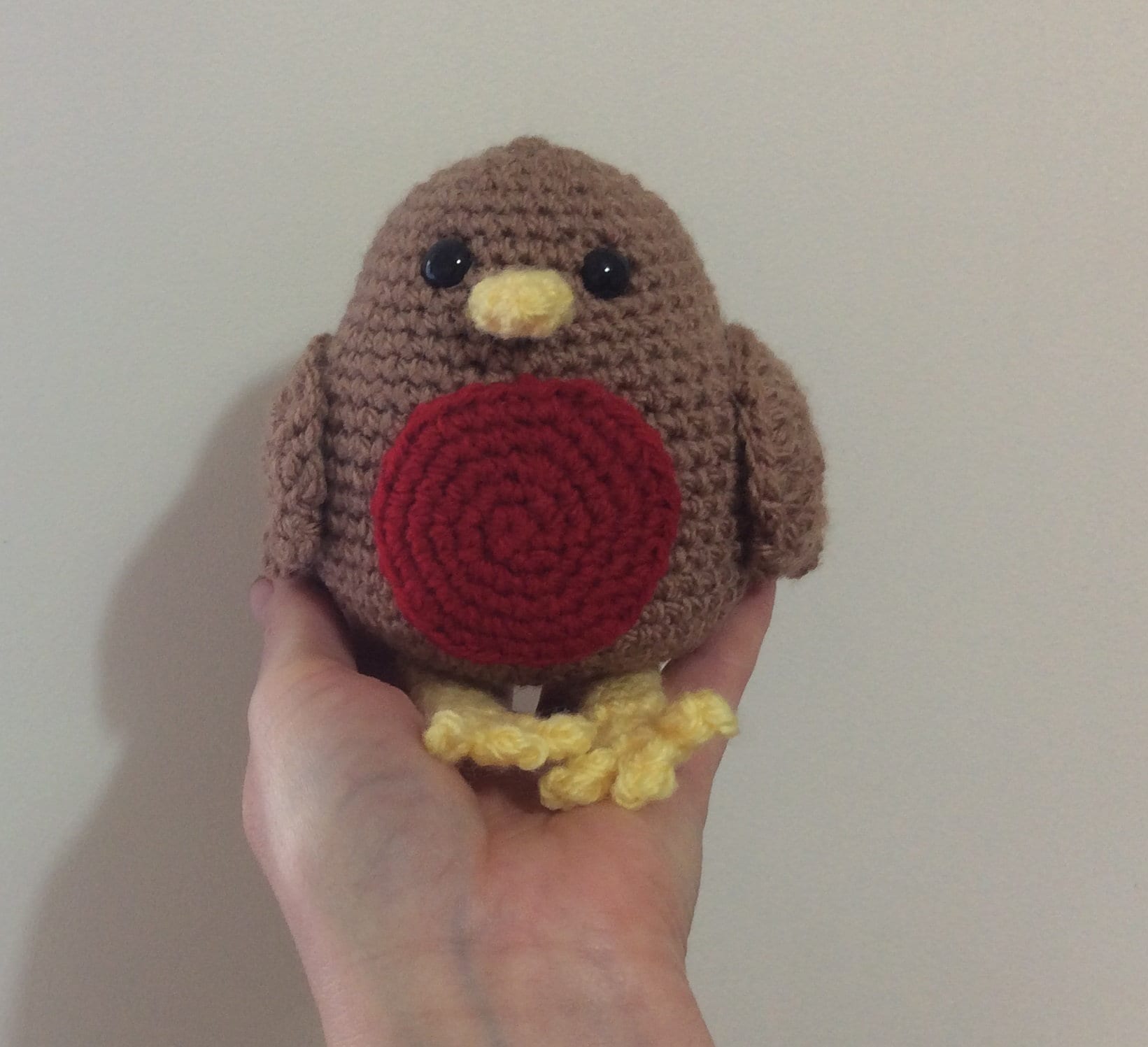 Robin Crochet Pattern, PDF File. Christmas Robin Pattern, Robin Soft