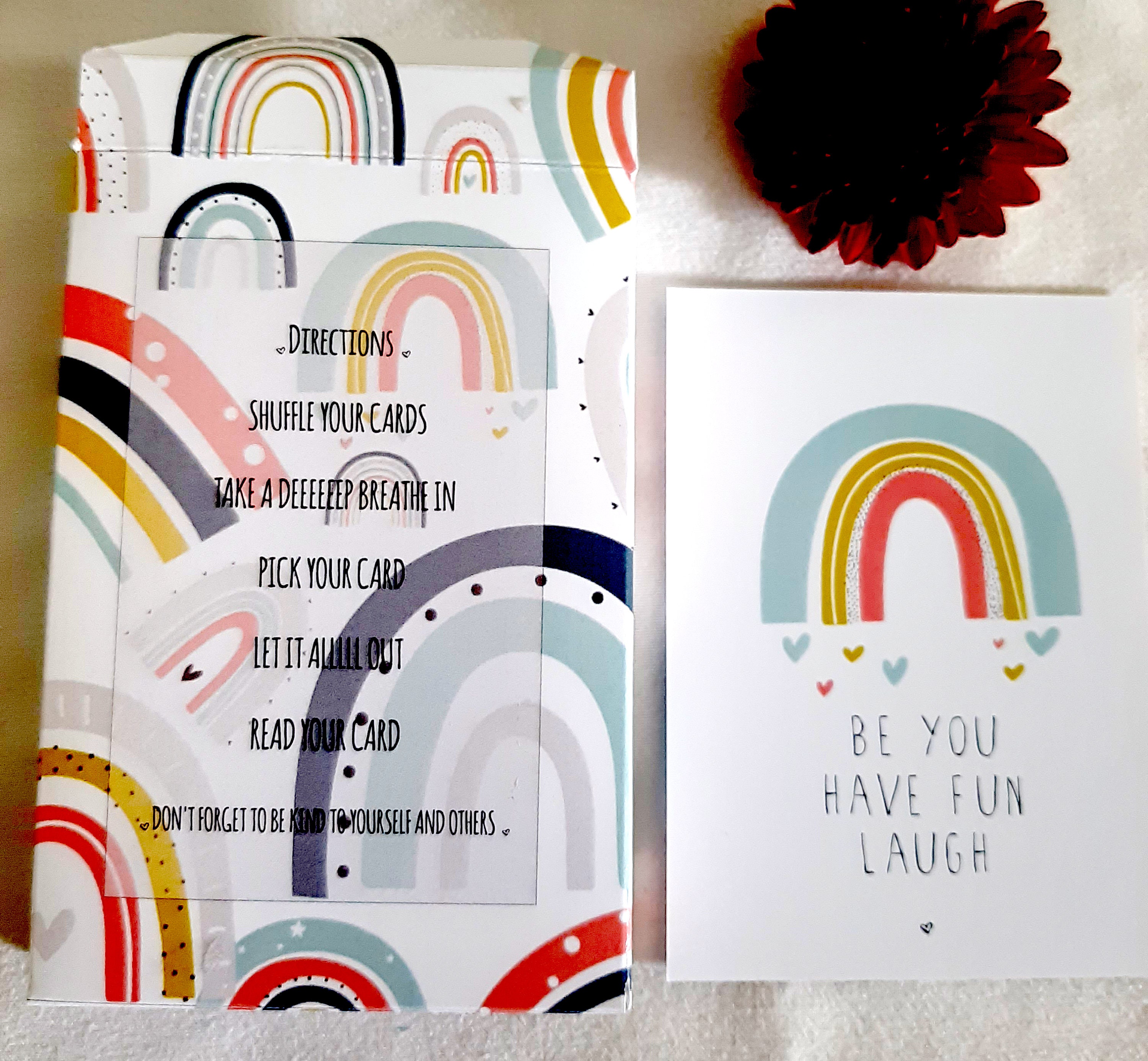 Süße Kinder Achtsamkeit Karte Deck Regenbogen-Kollektion | Etsy