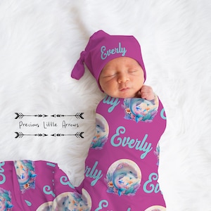 Personalized Dolphin Swaddle Blanket/ 90s colors baby blanket/ baby girl personalized gift/ dolphin baby bedding/ dolphin nursery decor