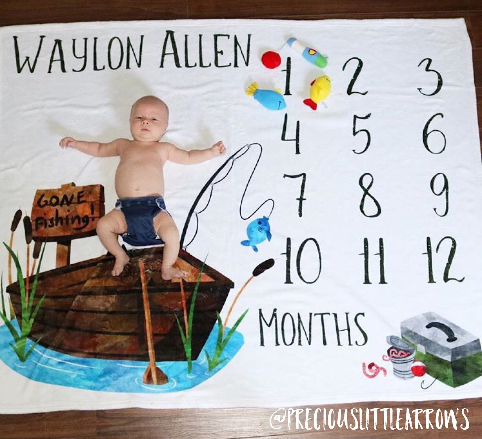 Fishing Crib Sheet / Custom Fishing Bedding / Fishing Nursery/ Etsy