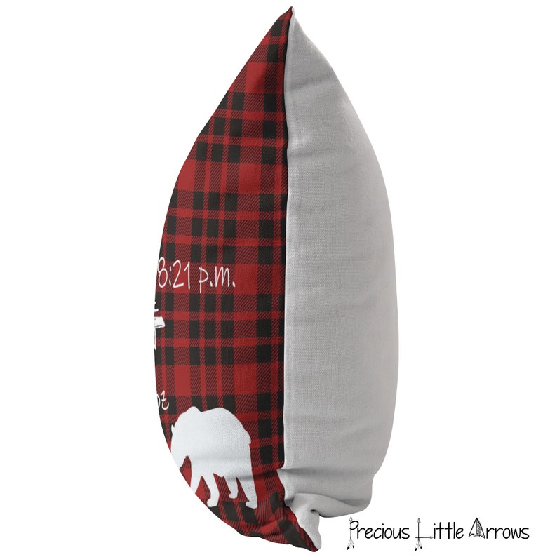 Black Bear Plaid Milestone Blanket plaid black bear milestone blanket arrows and buffalo plaid blanket black bear nursery