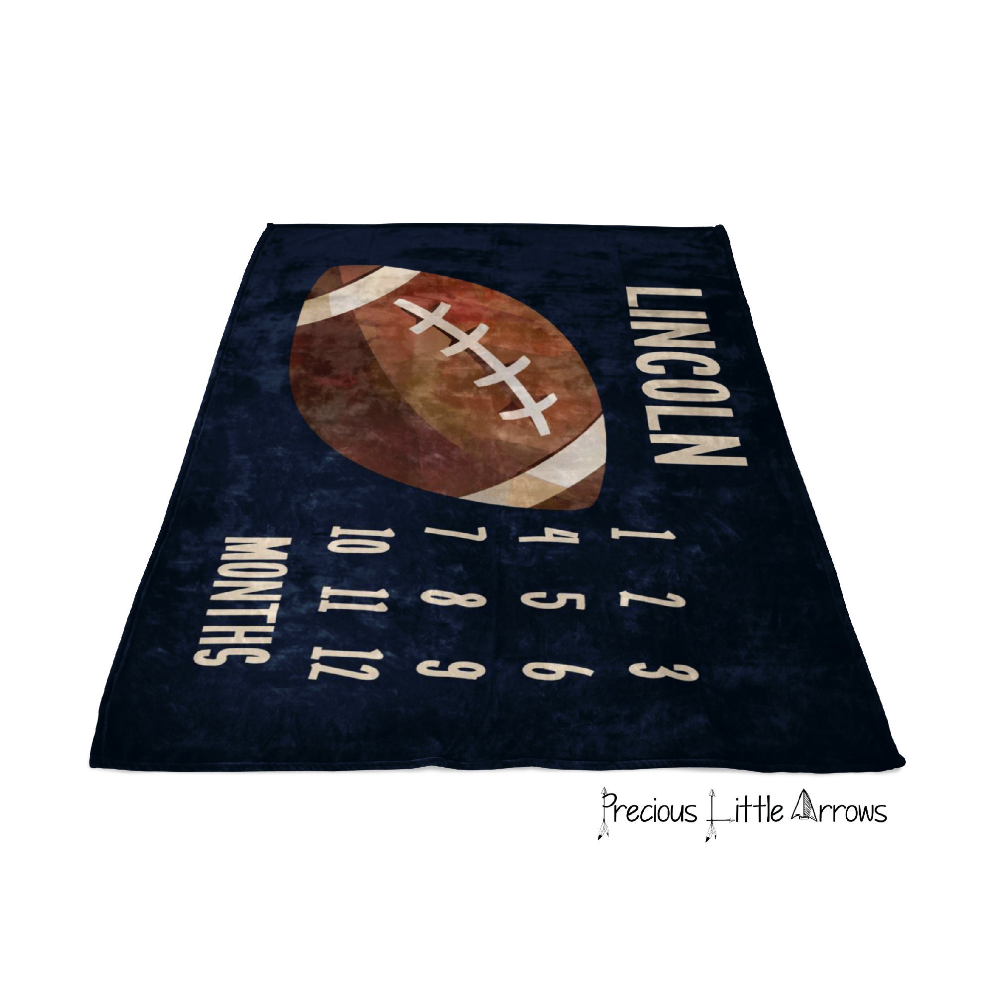 Football Milestone Blanket/ sports milestone blanket/ football Etsy