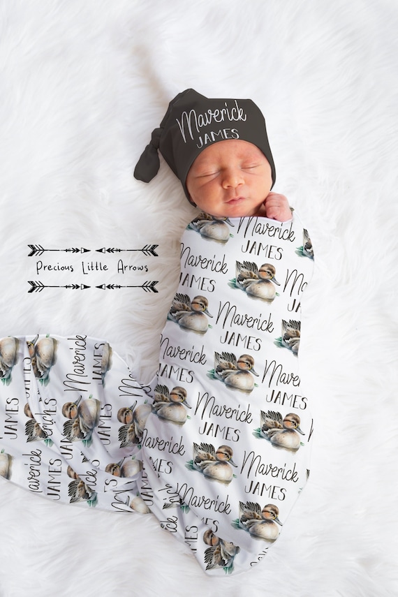 Personalized Duck Swaddle Blanket Duck Hunter Baby Blanket Baby Boy Personalized Gift Hunting Baby Bedding Hunting Nursery Decor Etsy