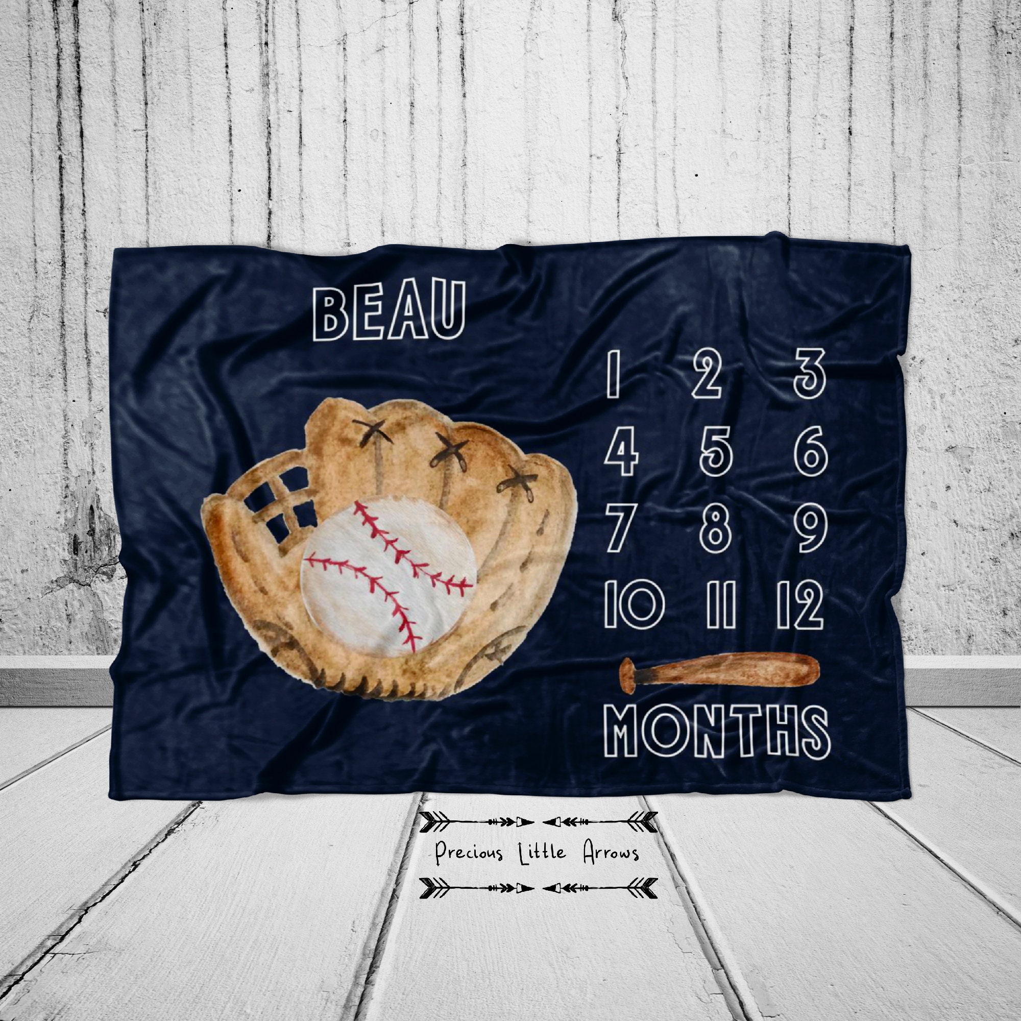 Baseball Milestone Blanket/ Sports Milestone Blanket/ Baseball Etsy