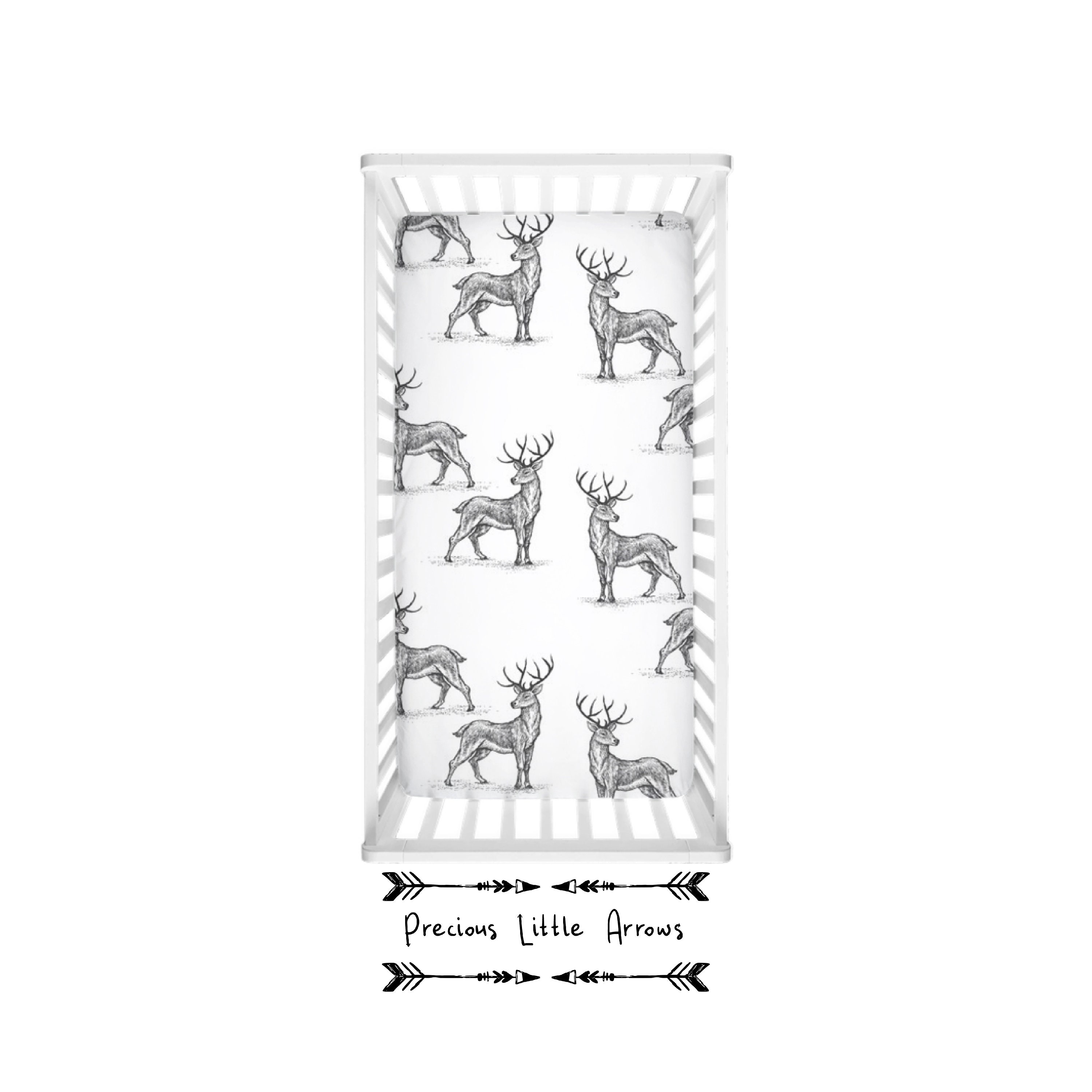 Deer Crib Sheet/ Boys Custom Crib Sheet / Deer Nursery/ Custom Etsy