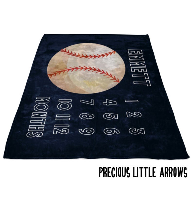 Baseball Milestone Blanket/ Sports Milestone Blanket/ Baseball Etsy
