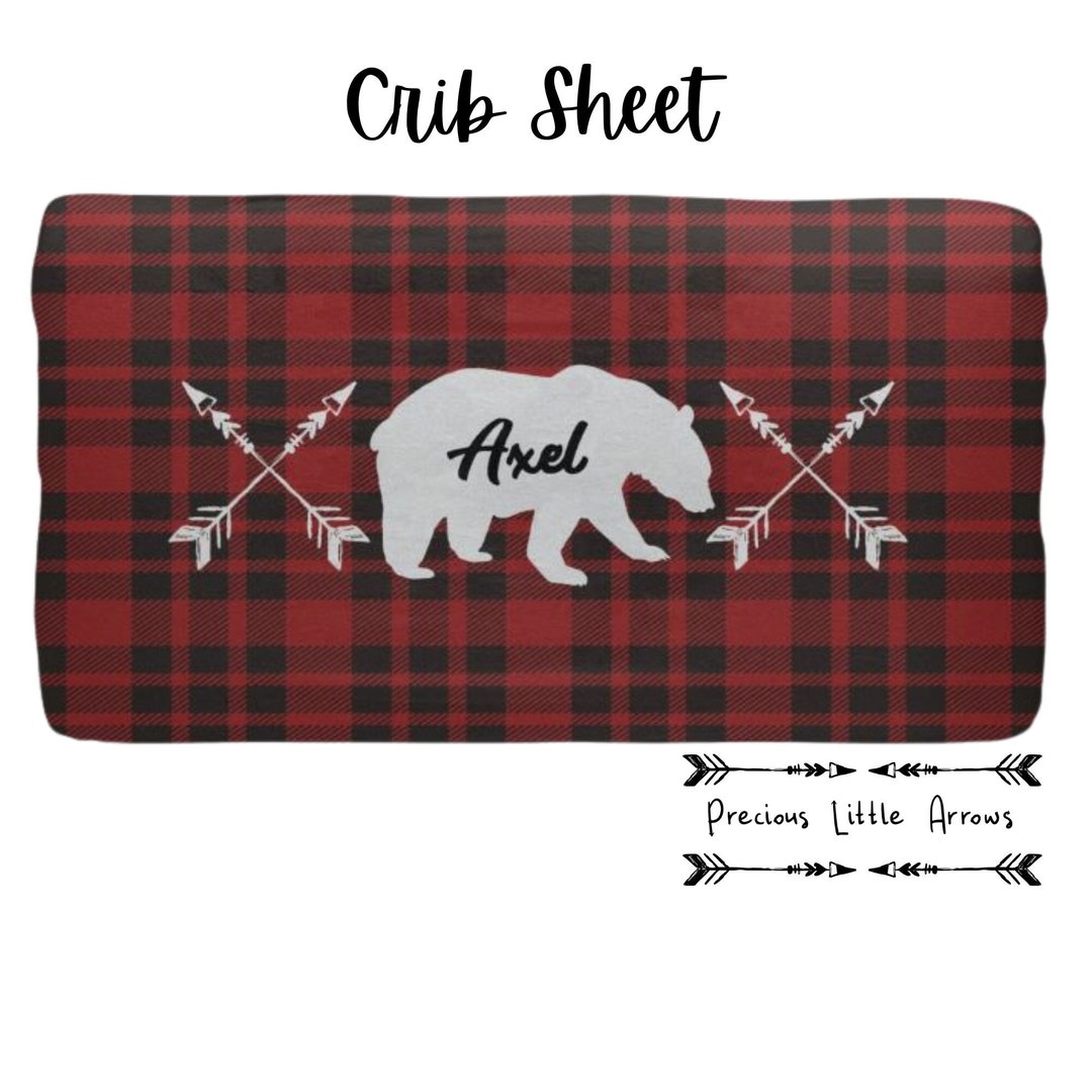 Baby 2-Piece Cartoon Plaid Bear Set