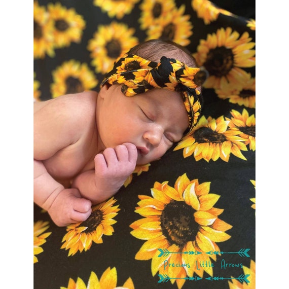 Sunflower swaddle and headband hotsell