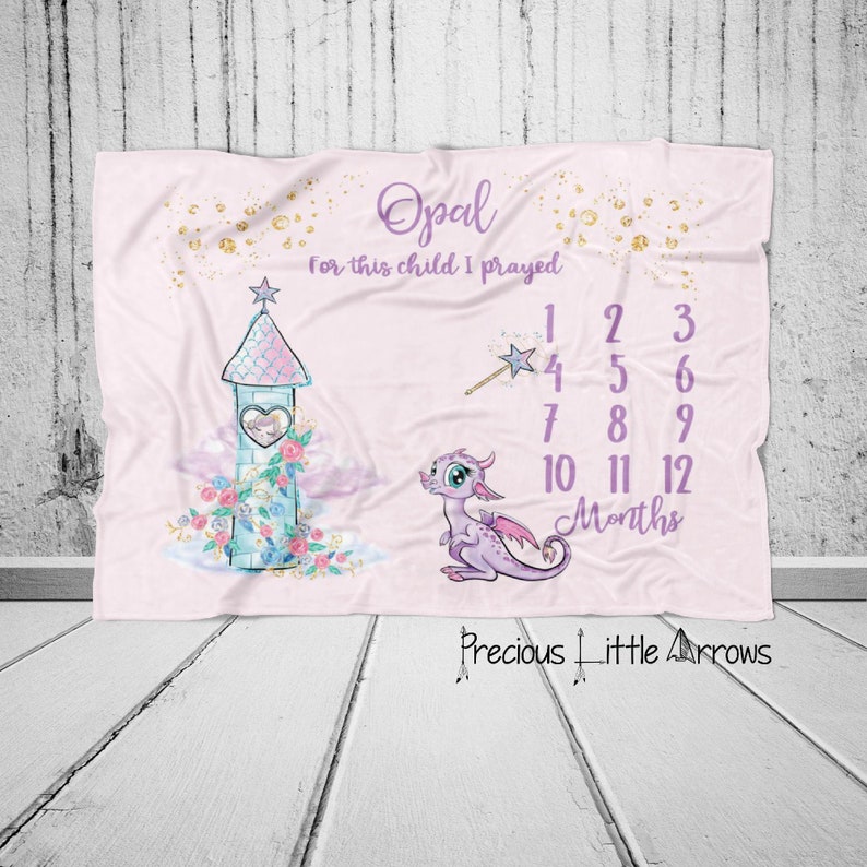 Personalized Girls Fairy Milestone Blanket/ Princess Milestone Etsy