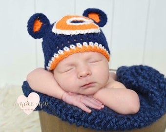 Crochet Chicago Bears Hat