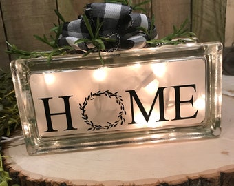 Lighted Glass Block Over 70 Customizable Or Handmade Options Etsy