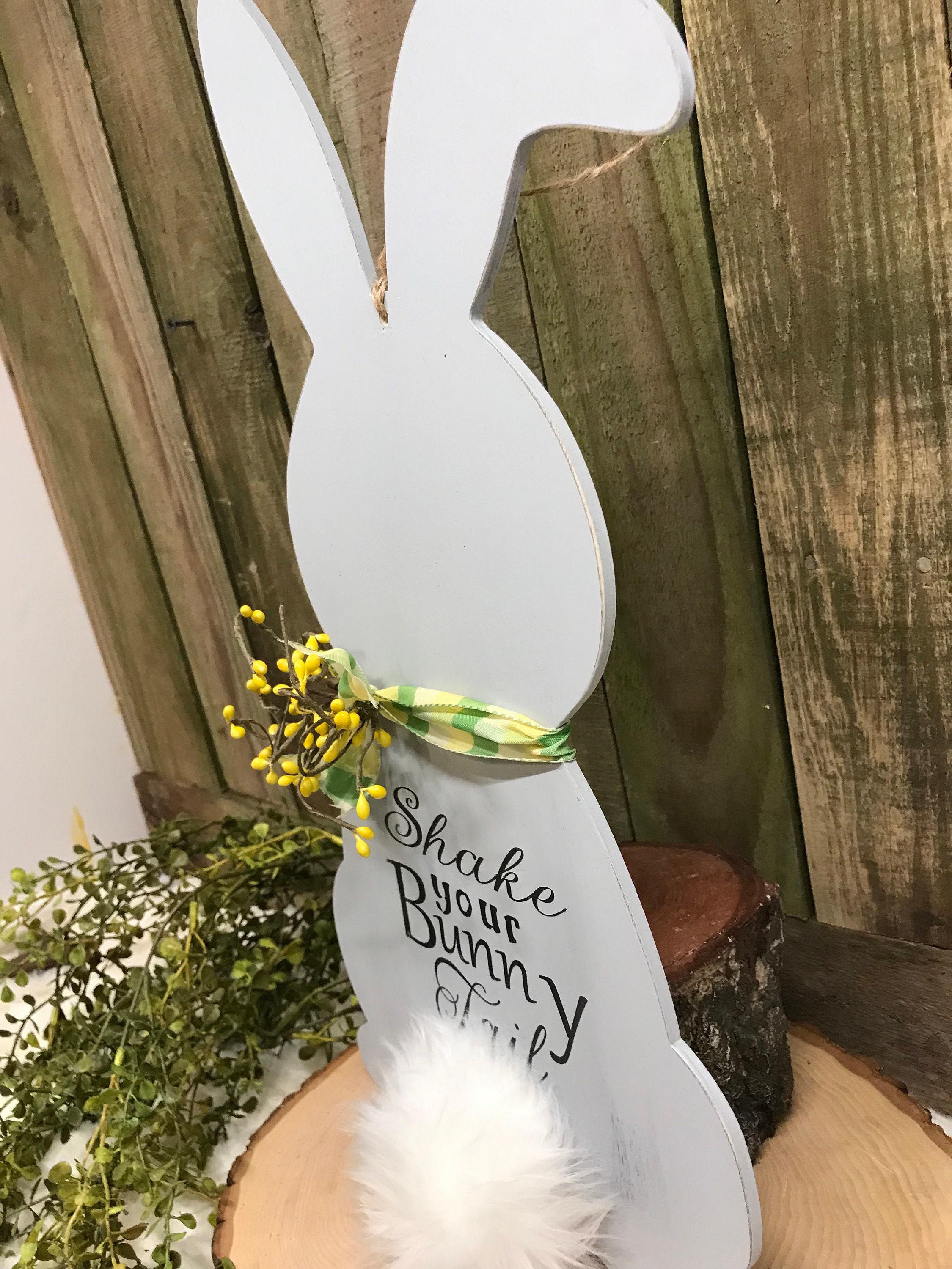 Wood Rabbit Easter Decor Easter Decoration Easter Accent Etsy
