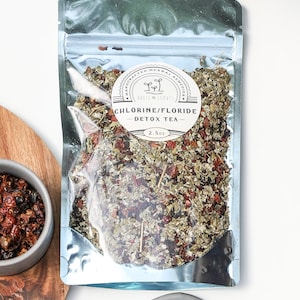 Chlorine & Flouride Detox Tea- Pineal Gland and Whole Body Detox, 100% Organic, Large- 75 servings