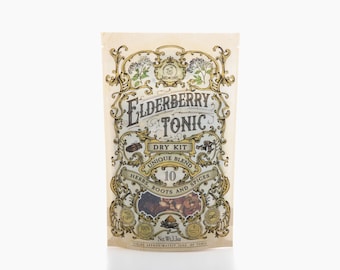 Elderberry Tonic Dry Kit- DOUBLE- makes a LARGE 32 oz size