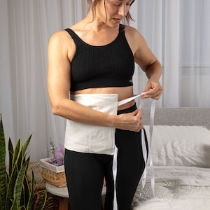 Castor oil wrap LARGE for Liver/Pelvic/Stomach area- 100% Organic & Handmade in USA