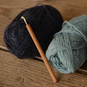 Crochet lisse en roseau, outil d'enfilage de lisse rigide, crochet en bronze avec manche en bois de hêtre, outil pour métier à tisser