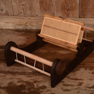 Premium hard weefgetouw – zwart essenhout | Volledig gemonteerd | Double Heddle-optie | Geen plastic