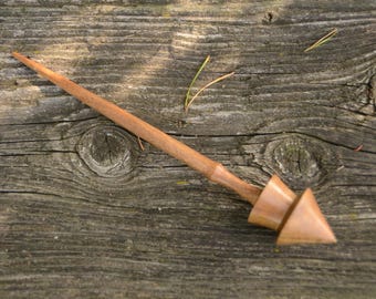 Handcrafted Support Spindle | Mango Wood Drop & Supported Spindle | Low Whorl Spinning Tool