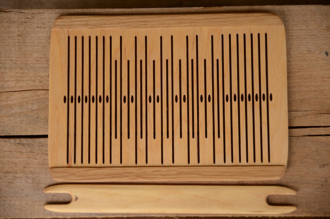 Double Slotted 9 Slot Rigid Heddle Oak Wood Pickup Rigid Etsy