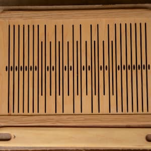 Lizo rígido de 9 ranuras, de madera de roble, con ranuras dobles, lizo rígido de recogida, 9 ranuras para hilos de patrón, 9 cuerdas de patrón, tejido de bandas, tejido de cinturones