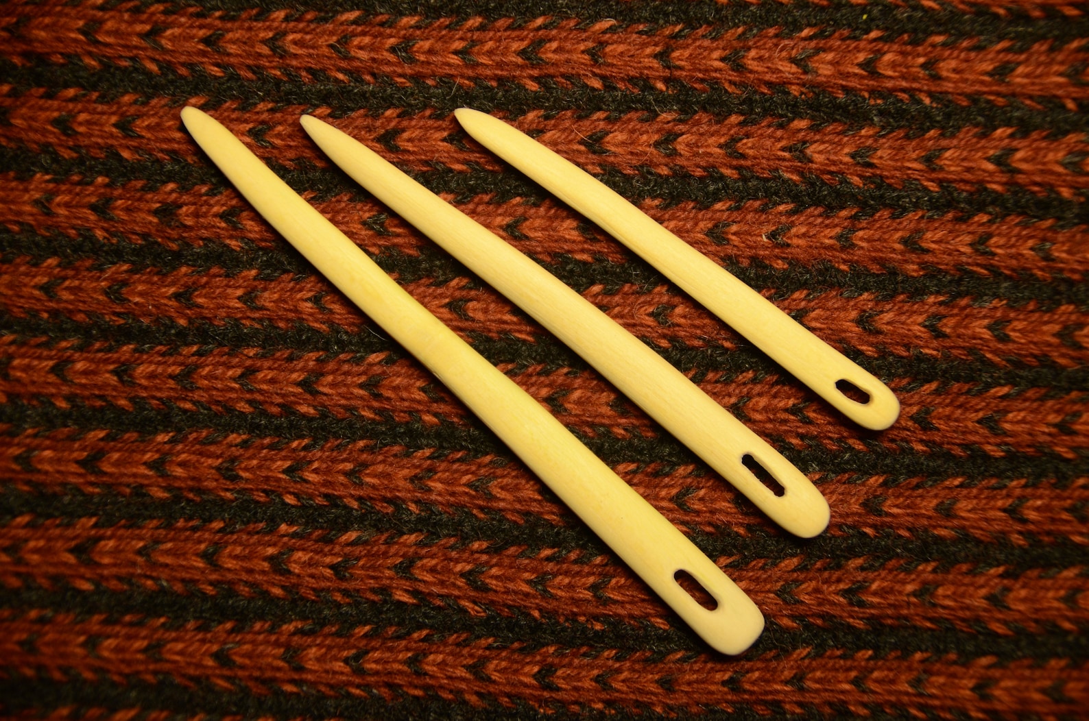 Set of 3 nalbinding needles / Nalbinding needle / Wooden Etsy