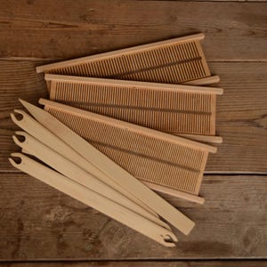 Rigid Heddle for Table Loom – Solid Ash Reinforced | 8, 10, 12 DPI or Full Set | Smooth, Durable, Handmade