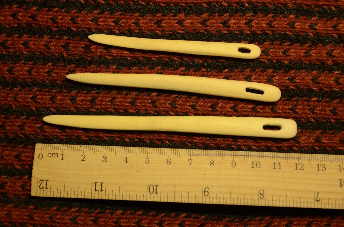 Set of 3 nalbinding needles / Nalbinding needle / Wooden Etsy
