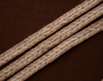 Tablet woven trim, Grey yellow belt, Card weaving braid, Viking reenactment, Belt for medieval, Handwoven braid,