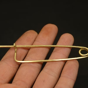 Alfiler de bronce /10 cm de longitud/ Tejido de tablillas / Tejido de tarjetas / Alfiler medieval / Alfiler para recreación histórica / Alfiler para tejido / Sujeción de tablillas