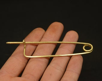 Bronzen pin /10cm lengte/ Tablet weven / Kaart weven / Middeleeuwse pin / Pin voor re-enactment / Pin voor weven /Tablets sluiting