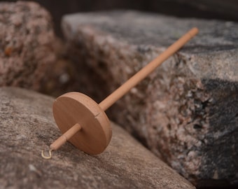 Drop Spindle, Hand spindle, spindle for spinning wool, Vytu Vatu Clear finish, Handcrafted Spinning Tool