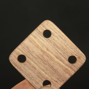 Thin weaving tablets / 1 mm thickness / size 5x5cm / Dark brown / Set of 10 - 100 /  Tablet weaving cards / card weaving tablets / pin