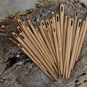 Wooden Nalbinding needle,  Oaken needle,  Medieval craft,  Large wooden needle, Small needle, Medieval reenactment, Wooden needle, VytuVatu