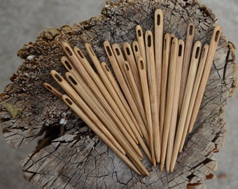 Wooden Nalbinding needle / Oaken needle / Medieval craft / Large wooden needle / Small needle / Medieval reenactment / Wooden needle