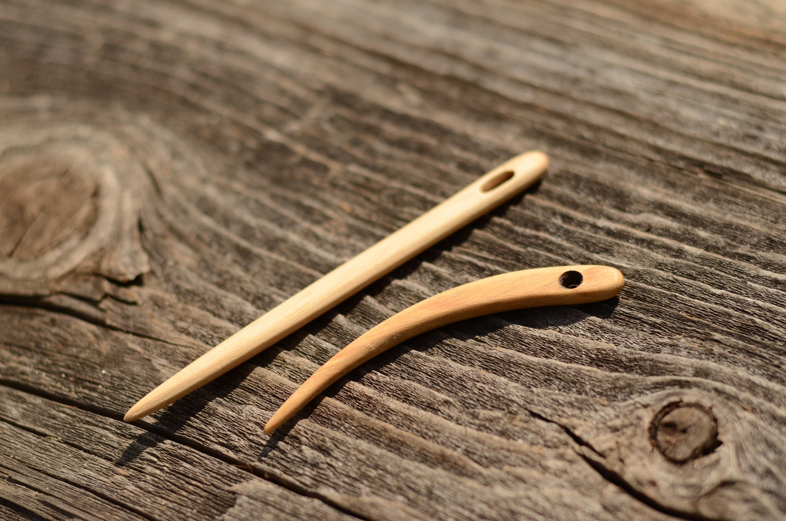 Nalbinding Needles Wooden Needles Set of 2 Needles Medieval Etsy