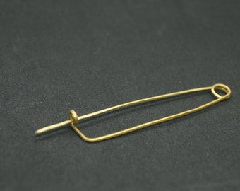 Brass pin / Pin for tablet  weaving / 14 cm length /Card weaving fastener / Bronze pin / Medieval reenactment pin / Hammered pin