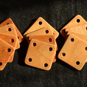 Tarjetas para tejido en tablillas, 1,5 mm de grosor, Con PUNTOS, Tablillas de madera para tejido, Tarjetas decoradas / Tejido medieval / Tejido a mano.