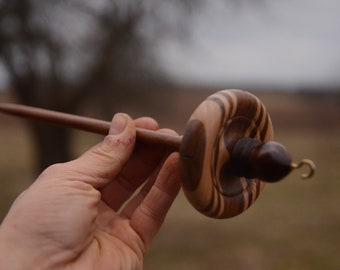 Drop Spindle, Hand spindle, spindle for spinning wool, Vytu Vatu Clear finish, Handcrafted Spinning Tool