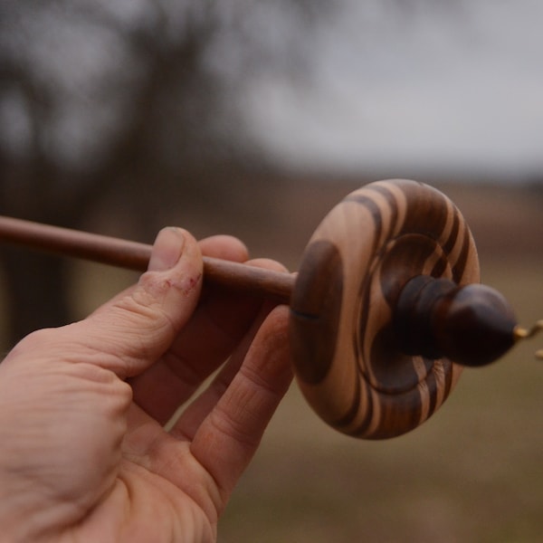 Drop Spindle, Hand spindle, spindle for spinning wool, Vytu Vatu Clear finish, Handcrafted Spinning Tool