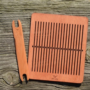 Rigid heddle with shuttle, 20 holes,  Braid weaving,Backstrap loom,Rigid heddle shuttle, Table loom, Viking reenactment, Viking weaving