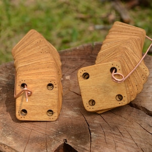 Tablillas de tejido con puntos de 1,5 mm, Tarjetas para tejer, Tarjetas para tejer, Juego de 10-100 tarjetas, Tejido medieval, Artesanía vikinga, Arte etnográfico
