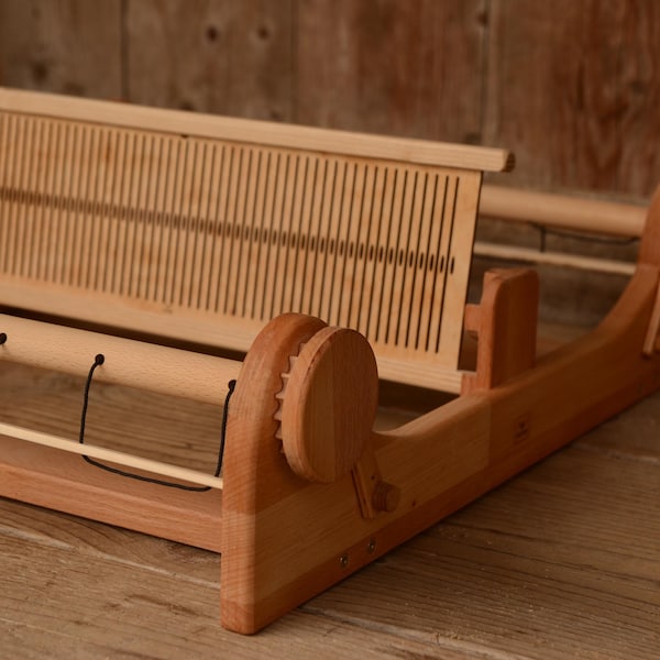 Rigid Heddle Loom 50 cm | Beech Hardwood Weaving Loom | 35 cm Weaving Width, Double Heddle Capable